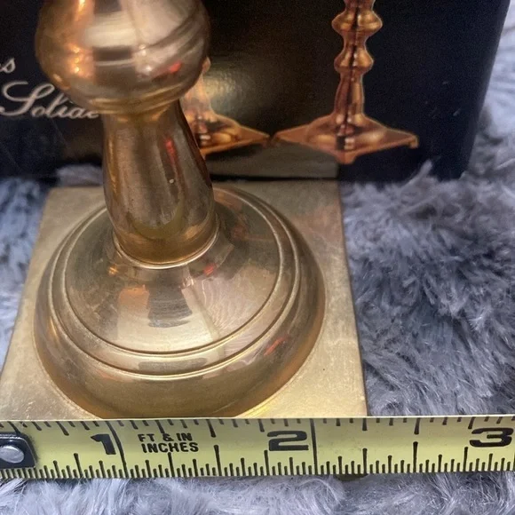 NIB Vintage Brass Candlestick 5” Candle Holders - Picture 14 of 16